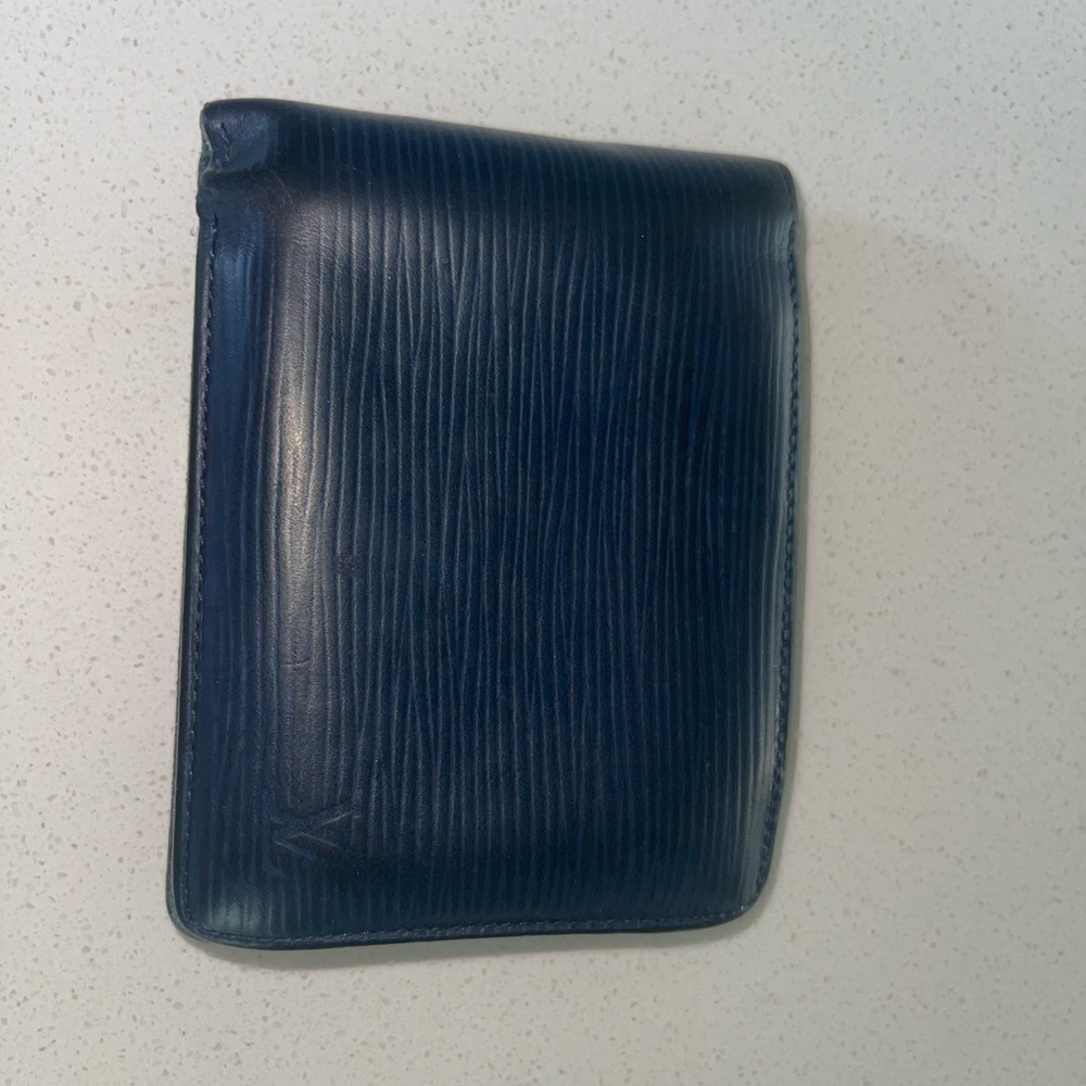Louis Vuitton Blue Eli Leather Wallet